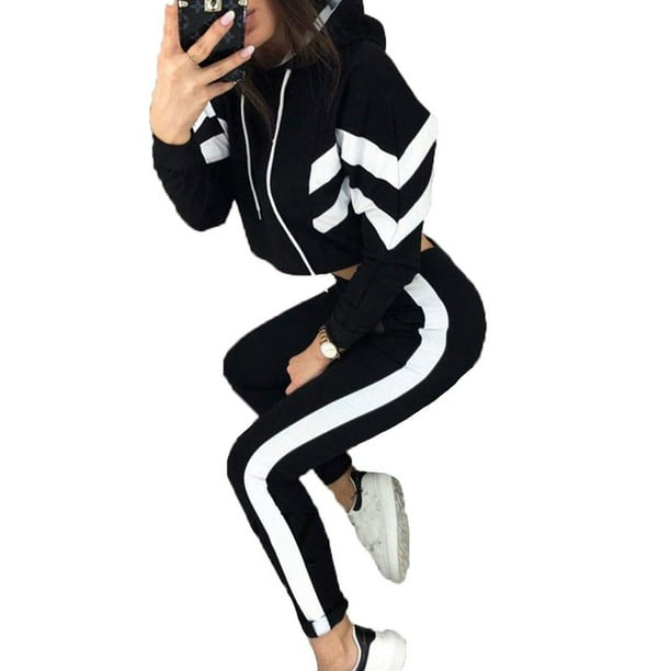 Madjtlqy - Madjtlqy 2 Piece Set , Ladies Solid Color Warm Tracksuit Jogging Suit - Walmart.com