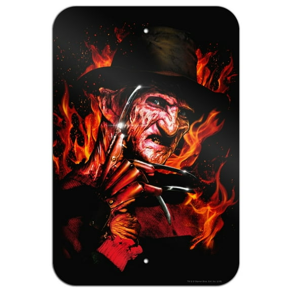 A Nightmare on Elm Street Freddy's Fire Home Business Office Sign