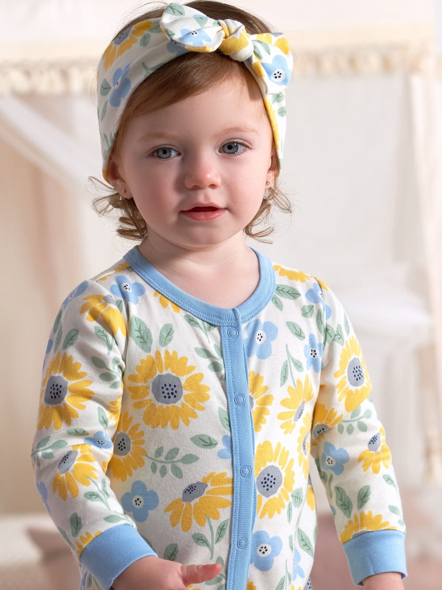 Gerber Baby Girl Coverall & Headband Outfit Set, 2-Piece, (Newborn - 18 Months)