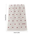 thumbnail image 3 of CuiLiyq 1 Pack Cotton Towel for Bathroom, Soft and Absorbent Household Gift Towel with Small Red Heart Print, Bath Lightweight Quick Dry Washcloths for Bathroom Home Decorative, 29.5" x 13.4", White, 3 of 6