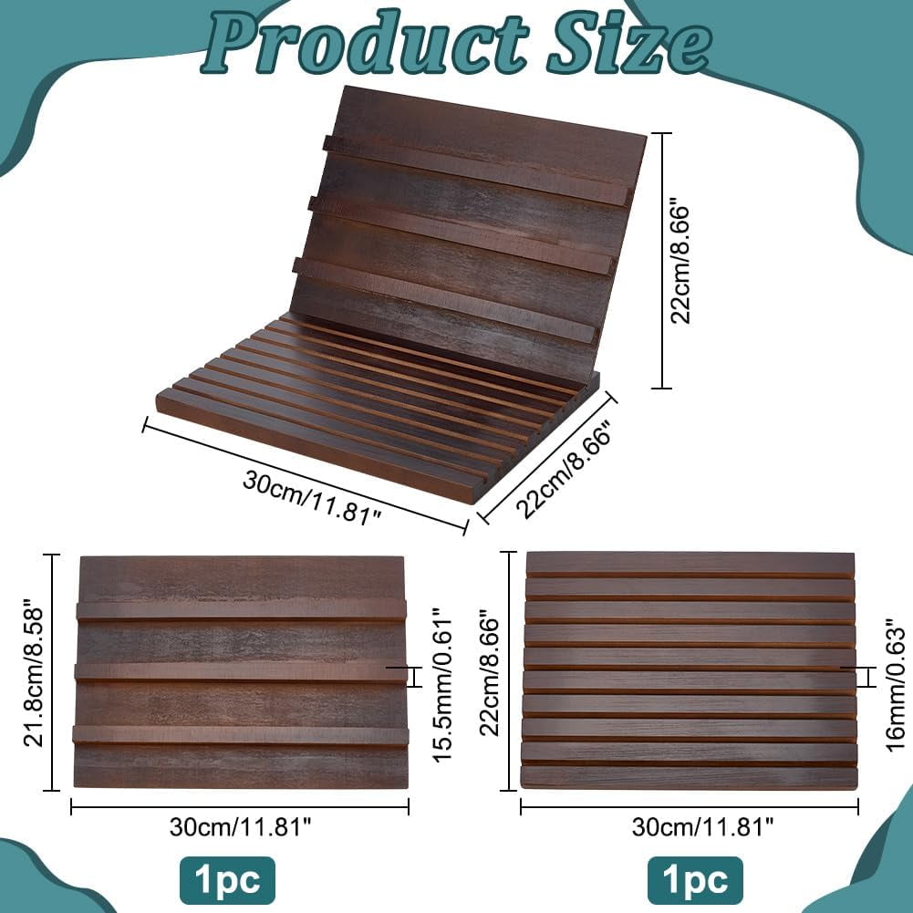 Challenge Coin Display Stand Wood Coin Display Cases Wooden Holder Rack Case Rectangle Coin Display Holder Coins Storage Box for Desk 8.6x11.8x8.6 Inch