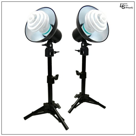 Product Photography Table - 30W 2x Double Mini Adjustable, Portable Light Stand Kit for Product and Table Top Photography by Loadstone Studio WMLS0326