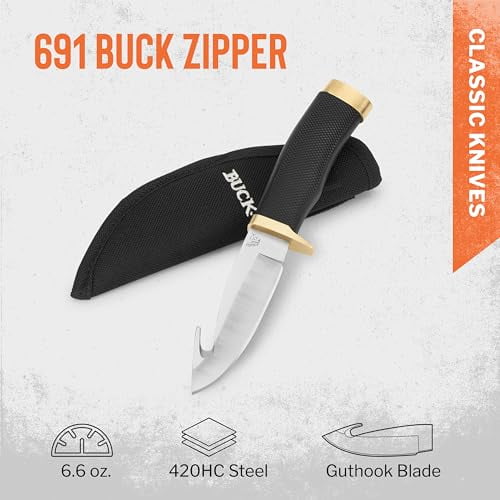 NEW Buck Knives 0691BKG 2607 Buck Zipper, Rubber