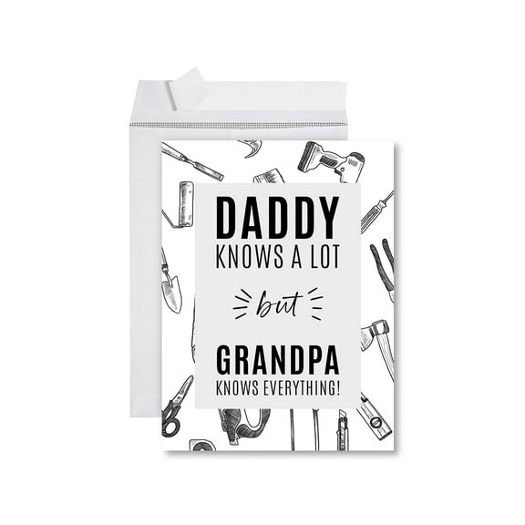 Koyal Wholesale Funny National Grandparents Day Jumbo Card, Grandpa Knows Everything Grandfather, Father's Day