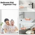 thumbnail image 3 of Bxaolu Silicone Bathroom Tray, Kitchen Sink Soap Sponge Tray Self Draining Soap Holder for Bathroom Caddy Organizer for Dish Soap Bottle,Soap Dispenser, 1 Pack, Pink, 3 of 7