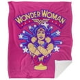 thumbnail image 2 of Wonder Woman Star Crossed Silky Touch Sherpa Back Super Soft Throw Blanket, 2 of 5
