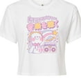 thumbnail image 3 of Instant Message - Kawaii Bear Music Women's Oversized - Junior's Cropped Graphic T-Shirt, 3 of 6