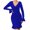 Blue, variant on BangWanChi Black Dresses for Women Fashion Women Casual Dress V Neck Long Sleeve Hip Wrap Dress Long Dress