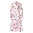 thumbnail image 5 of Holloyiver Women Bandage Fold Long Sleeve Causal Floral Printing Long Dress S-2XL, 5 of 8
