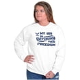 thumbnail image 3 of US Navy Mom Defending Freedom Mother Sweatshirt for Men or Women Brisco Brands M, 3 of 6