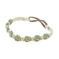 thumbnail image 4 of Unique Bargains 1 Pc Hand-woven Stretch Headbands for Women White Green, 4 of 5