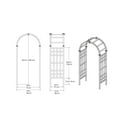 thumbnail image 4 of Vita 39"L xc 23"W x 81"H Sierra Embossed Vinyl Arbor, Brown, VA68106, 4 of 7