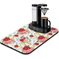 thumbnail image 6 of Coffee Bar Mat Accessories for Countertop Absorbent Anti-Slip Silicone Pioneer Flower Dish Drying Mats for Kitchen Counter Draining Pad Decor Gift Fit Coffee Maker Coffee Pot Espresso Machine 19x12in, 6 of 6