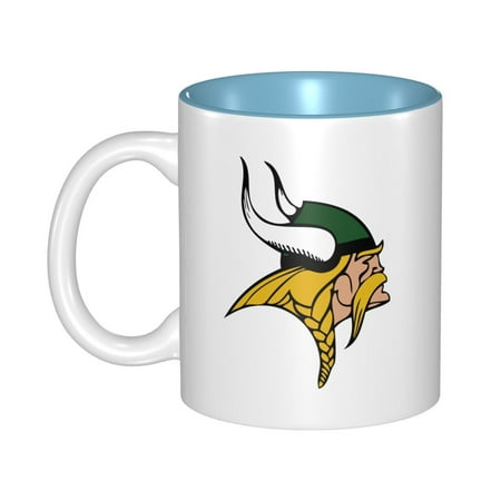 

Minnesota_Vikings 11 Oz Originality Coffee Mugs Large Water Mugs With Handle Porcelain Coffee Cup Thank You Gifts For Mom Dad And Friends Sky Blue
