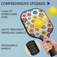 thumbnail image 2 of Pickleball Paddles Set,Pioneer Flower Floral Print Pattern Fiberglass Surface Pickleball Racket Set with 2 Indoor Outdoor Pickleball Balls and Pickleball Bag,Pickle-ball Equipment, 2 of 6