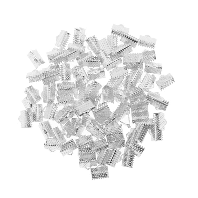 AMLESO 100 Pcs Connecteurs de Bracelet Embout de Serrage 10mm Argent