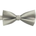 thumbnail image 3 of Mens Adjustable Solid Color Tuxedo Pre-Tied Bowties Classic Bow tie (Light Grey), 3 of 6