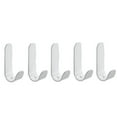 thumbnail image 2 of 5 Pack Towel Hooks/Bathroom Hooks With 2 Adhesive Strips,For Hanging, Adhesive Hooks, Utility Hooks For Organizing Living Room, Dormitory And Bathroom(3ml), 2 of 6