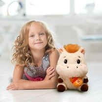 Baby Horse Plush – 9 Ultra-Soft Sleeping Foal, Lucky Cloud Embroidery, Pacifier-Safe, Gift-Ready，B