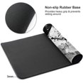 thumbnail image 4 of Sakura Death Life Black and White Cherry Blossom Pattern Extended Large Mouse Pad Non-Slip Rubber Base Stitched Edges Waterproof Gaming Home Office 90x40cm XXL, 4 of 6
