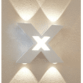 thumbnail image 2 of Lámpara de pared LED impermeable para exteriores, lámpara de pared con iluminación hacia arriba y hacia abajo, lámpara de pared para pasillo de escalera interior, lámpara de entrada, lámpara de noche, 2 of 4