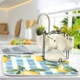 thumbnail image 5 of Yayeee Dish Drying Mat for Kitchen Counter 18"x24" Microfiber Absorbent Pad, Retro Lemon Leaves, 5 of 7