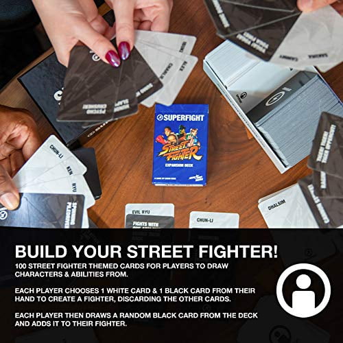 Superfight Street Fighter Deck : 100 Expansion Cards for the Game of Absurd Arguments, enjoyed by Kids, Teens, and Adults, 3 or more players, Ages 8+