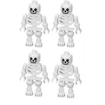 LEGO Lot of 4 Skeleton Minifigures Bent Arms - Castle Pirate Potter New