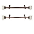thumbnail image 2 of Majom 1" dia. Single Curtain Side Rod 12-20 inch long (Set of 2) - Bronze, 2 of 2