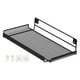 thumbnail image 3 of Estante de pared para enrutador, estante de almacenamiento, estante colgante resistente, soporte de montaje en pared de soporte moderno, diseño hueco Negro, 3 of 8