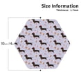 thumbnail image 2 of Bingfone Vintage Dachshund Dog Puppy Leather Drinks Coasters with Set of 6,Suitable for Home Kitchen,Coffee Cup Coasters Home Gift, 2 of 7