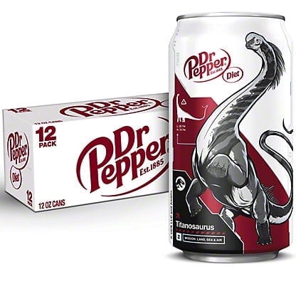 Dr Pepper Diet Soda 12 oz Cans, 12 pk