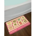 thumbnail image 2 of Home Sweet Home Bath Mat, Retro Style Collection with Different Houses Bicycle Plane and Photo Camera, Non-Slip Plush Mat Bathroom Kitchen Laundry Room Decor, 29.5 X 17.5 Inches, Multicolor, Ambesonne, 2 of 2