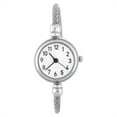 thumbnail image 1 of Reloj de pulsera Bling Bling analógico redondo de aleación de Cuarzo con correa abierta Esfera blanca Números arábigos, 1 of 9