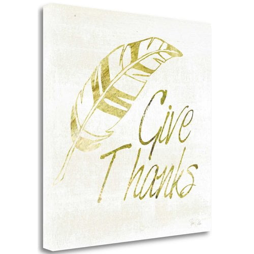 Tangletown Fine Art Give Thanks By Shanni Welsh, Gallery Wrap Canvas