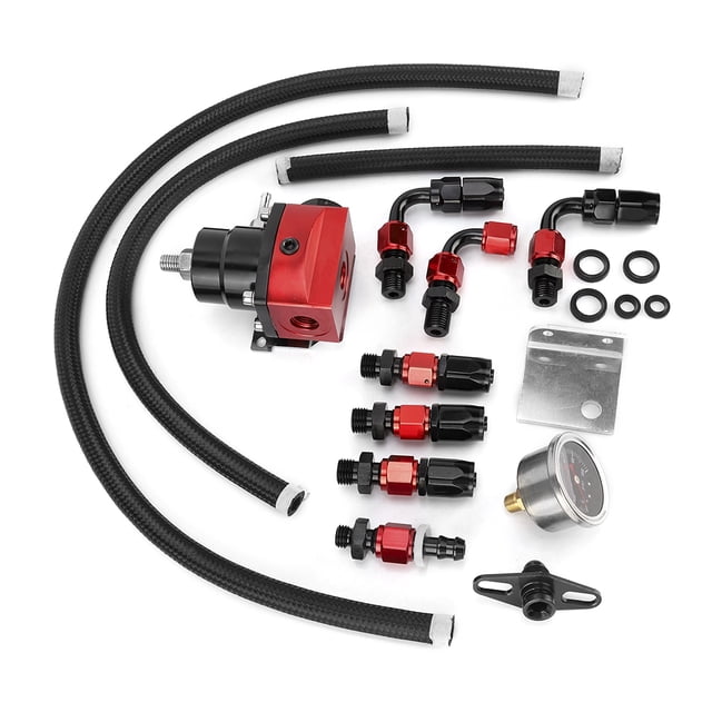 Kit De Regulador De Presión De Combustible Ajustable Universal Para Coche, Medidor De 100PSI, Soporte De Motor Turboalimentado De Alto Rendimiento, Acero Inoxidable 304