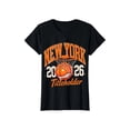 thumbnail image 4 of Women Casual Basketball Style Short Sleeve Crew Neck T-Shirt, Soft Breathable Cotton Loose Fit Sports Daily Tops, City Themed Lightweight Summer Tees for Outdoor Workout, 4 of 4