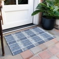 thumbnail image 6 of Addison Rugs Chantille Indoor/Outdoor Transitional Plaid Navy Washable Rectangle Rug, 1'8" x 2'6", 6 of 6