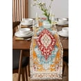 thumbnail image 2 of Table Runner Dresser Scarf 13 x 60 Inch Vintage Abstract Orange Bohemian Farmhouse Tribal Table Runners Non-Slip Heat Resistant Kitchen Dining Table Decor for Indoor Outdoor Home Party Decoration, 2 of 7