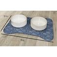 thumbnail image 2 of Simply Daisy Floral Tangle Bone Shape Pet Feeding Mat for Dogs, 2 of 3