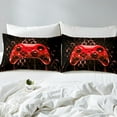 thumbnail image 4 of Erosebridal Neon Red Gamepad Bed Sheets Set Twin Size, Gradient Lines Bedding Sets Twin Size, Gamer Room Decorative 3 Pieces, 4 of 7