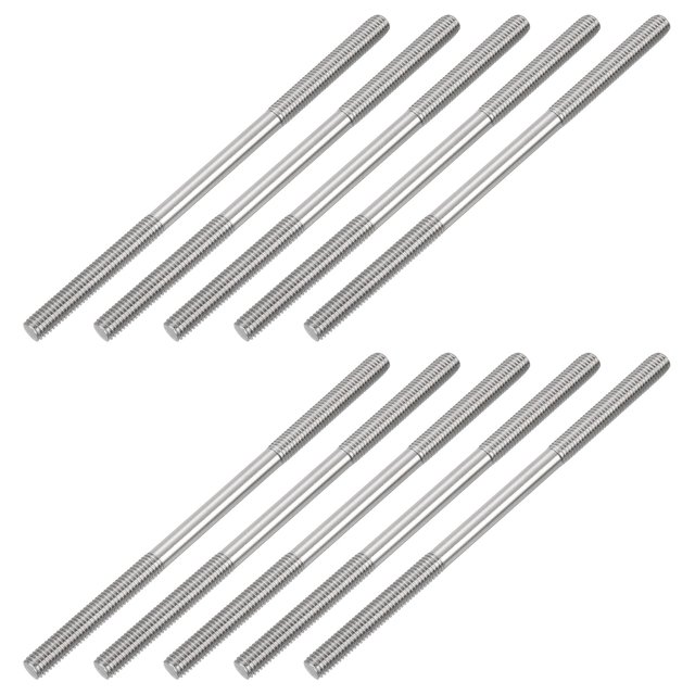 Unique Bargains 10Pack M8x160mm 304 en Acier Inoxydable Double Extrémité Vis Filetée Boulon pour l'Entretien de la Maison