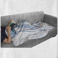 thumbnail image 6 of Jellyfish Soft Flannel Fleece Blanket, Exotic Sea Creature Organism in Vintage Old Sketch Style Illustration, Cozy Plush for Indoor and Outdoor Use, 70" x 90", Baby Blue and Sea Blue, by Ambesonne, 6 of 6