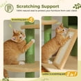 thumbnail image 6 of PAWZ Road 90.5-100.4" Floor to Ceiling Cat Tree Tower, Adjustable Climbing Tree for Indoor Cats, Green, 6 of 12