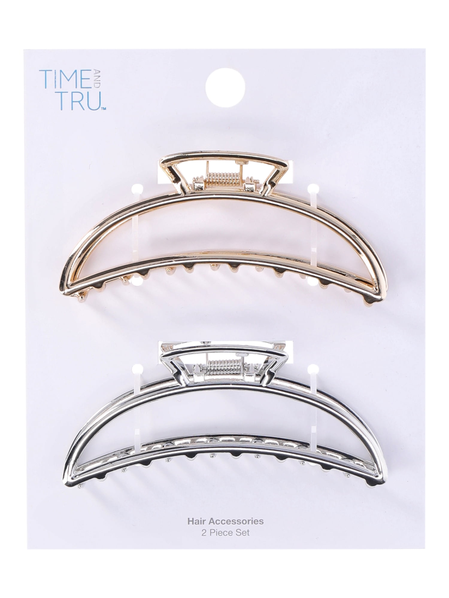 Time and Tru Women’s Claw Hair Clip, 2-Pack