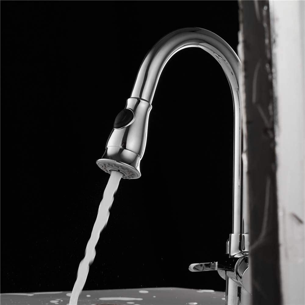Thrifco 4402493 Universal Replacement Sprayer Pull Out Spray Head for Kitchen Sink Pull-Down Faucet, Chrome