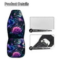thumbnail image 5 of Yuyamidu Hummingbird Car Seat Covers Front Seats Only 2 PCS Set Purple Rose Vehicle Seat Covers for Most Cars SUV Sedan Truck, 5 of 7