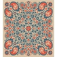 thumbnail image 3 of Ambesonne Paisley Duvet Cover Set, Floral Ornate Pattern Cultural Folk Persian Middle Eastern, Decorative 3 Piece Bedding Set with 2 Pillow Shams, Queen Size, Night Blue Orange Tan Queen Night Blue Orange Tan, 3 of 7