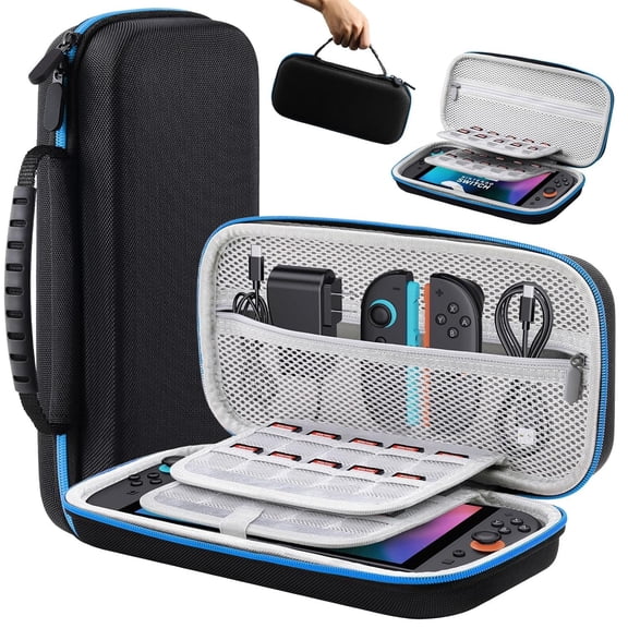 Carrying Case for N-Switch 2 (2025) with 20 Game Card Slots, Hard Portable Travel Case Storage Bag Protective Pouch for 2025 Nintendo Switch 2 Console & Accessories