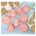 thumbnail image 3 of 16Pcs Christmas Biscuit Mold Cookie Stamps Santa Snowman Cookie Cutters, 3 of 9